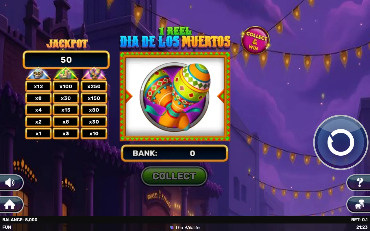 The base game — 1 Reel Dia de Los Muertos