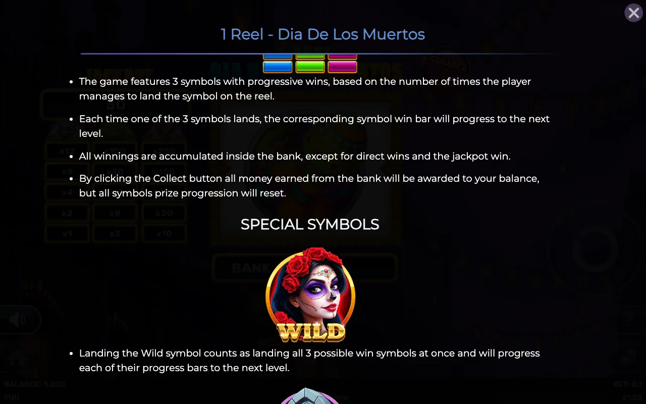 Game rules, page 2 — 1 Reel Dia de Los Muertos