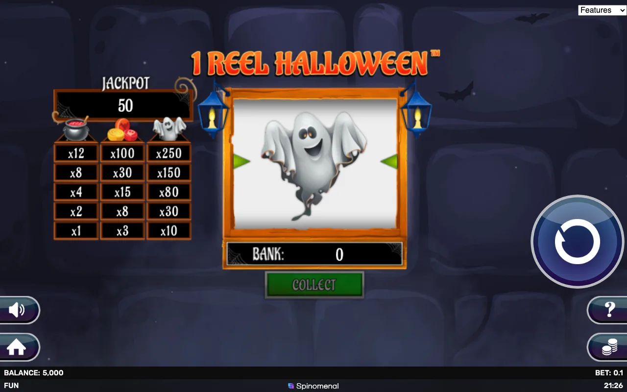 The base game — 1 Reel Halloween