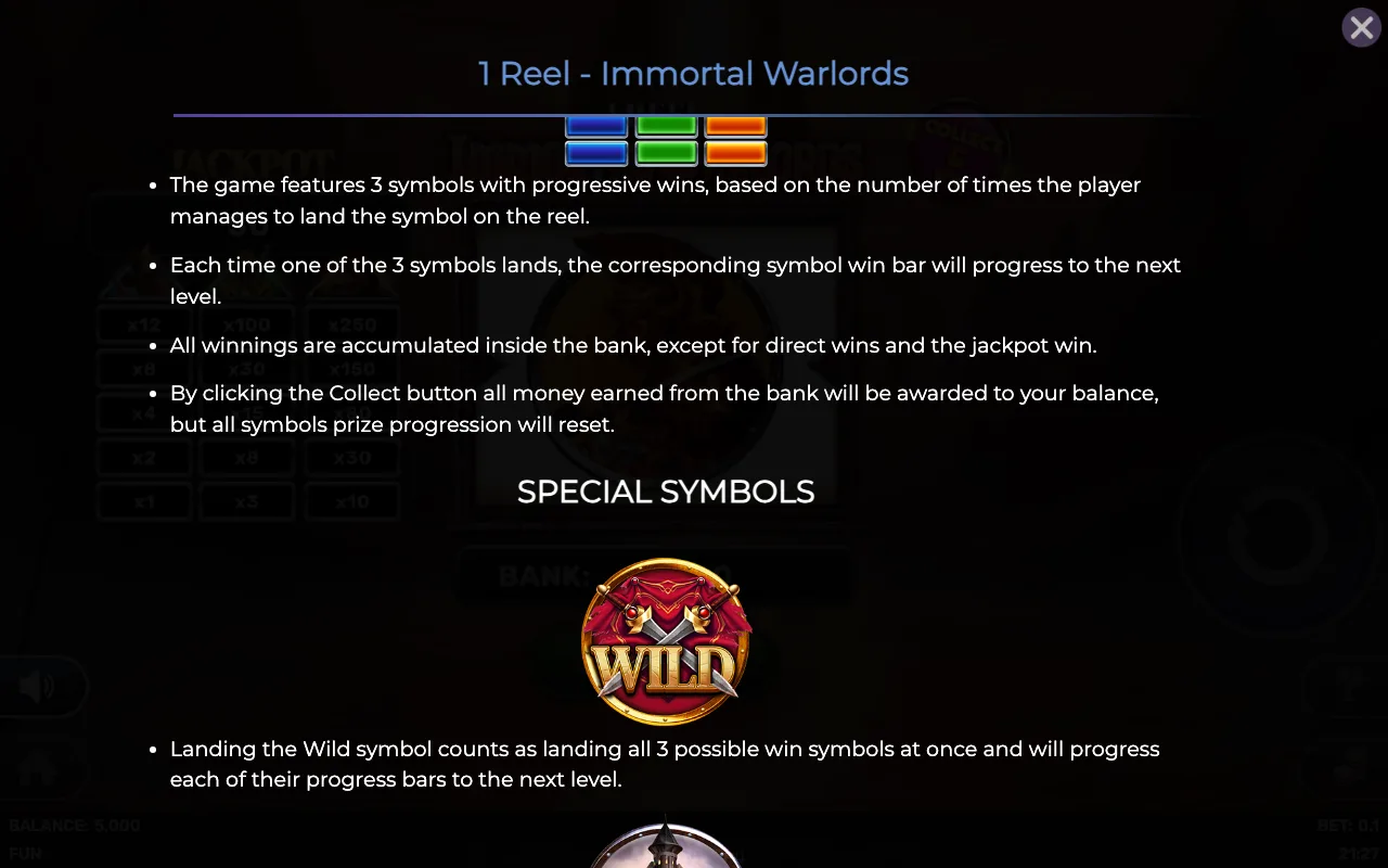 Game rules, page 2 — 1 Reel Immortal Warlords