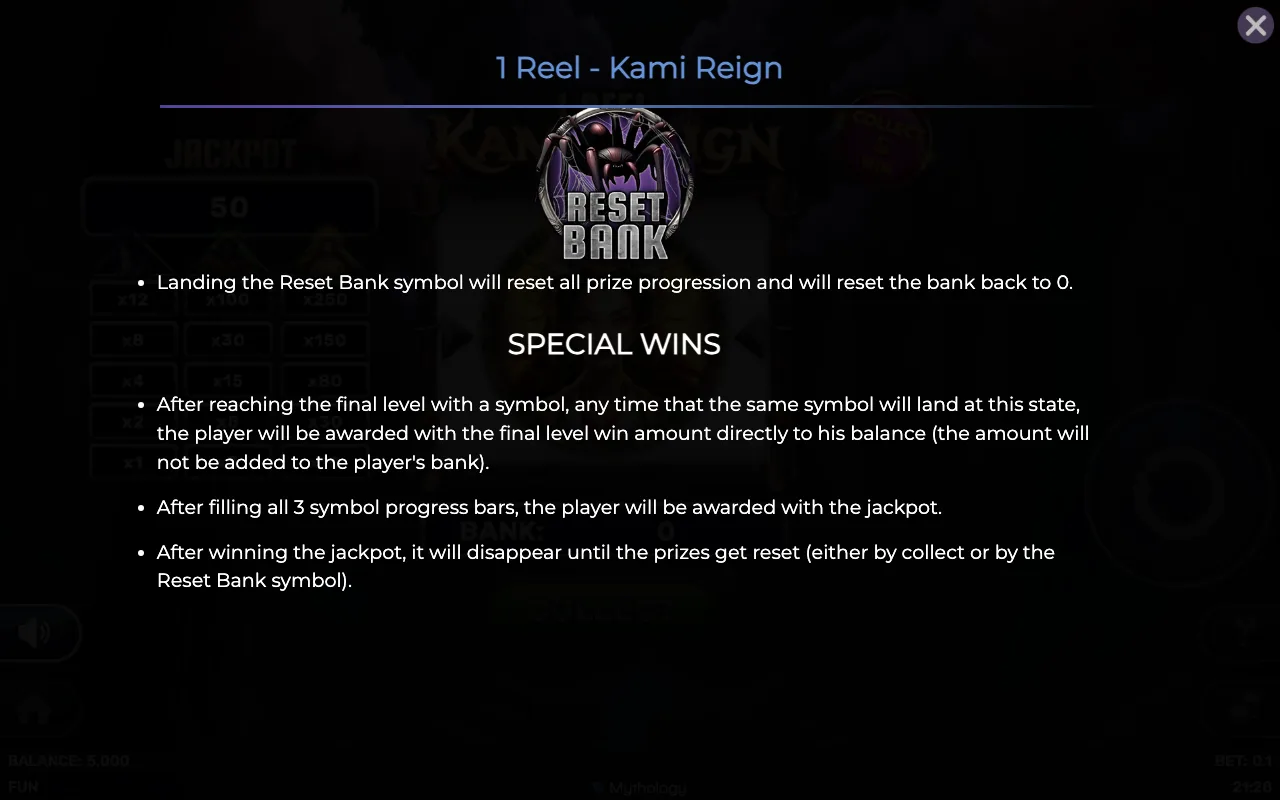 Game rules, page 3 — 1 Reel Kami Reign