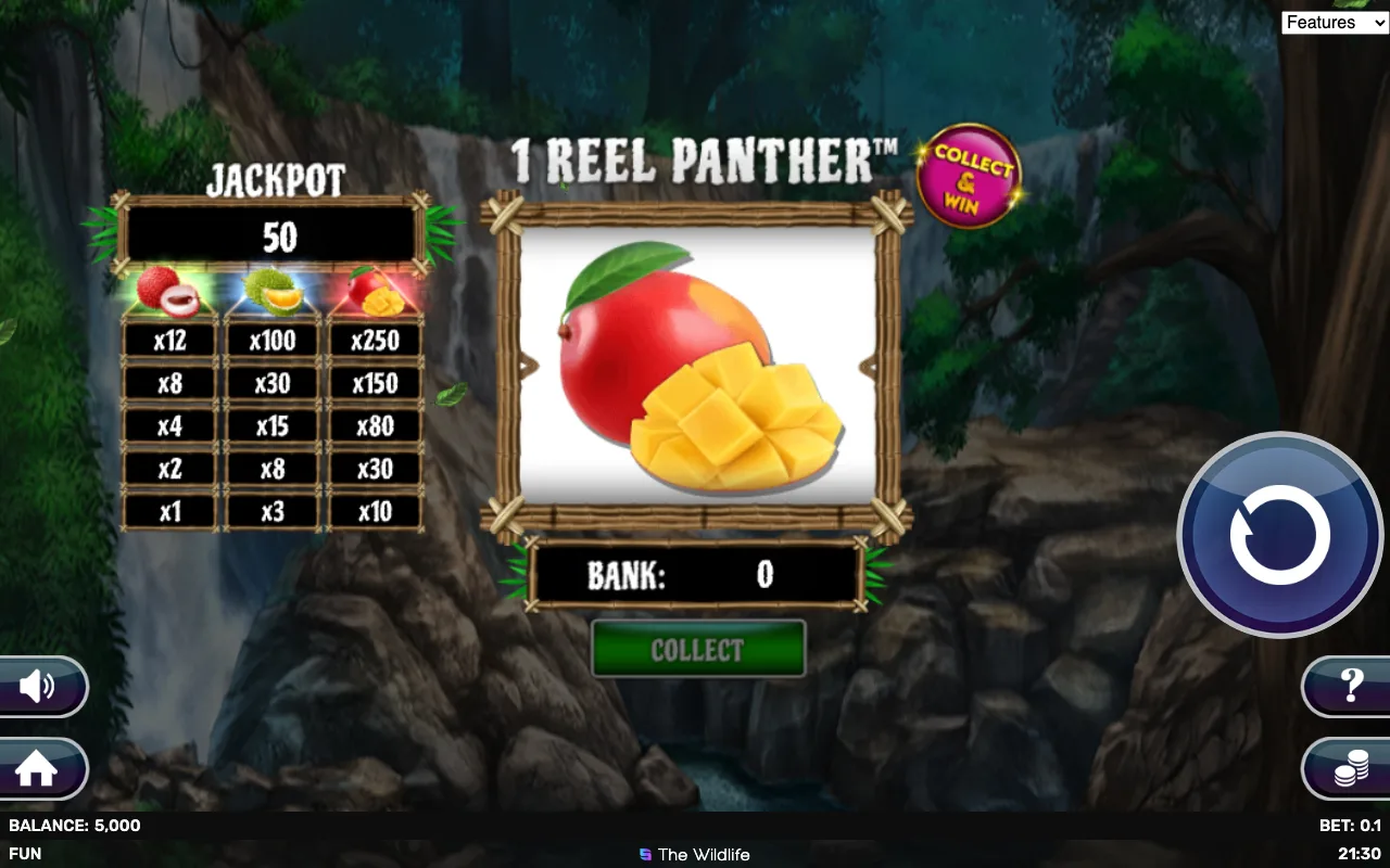The base game — 1 Reel Panther