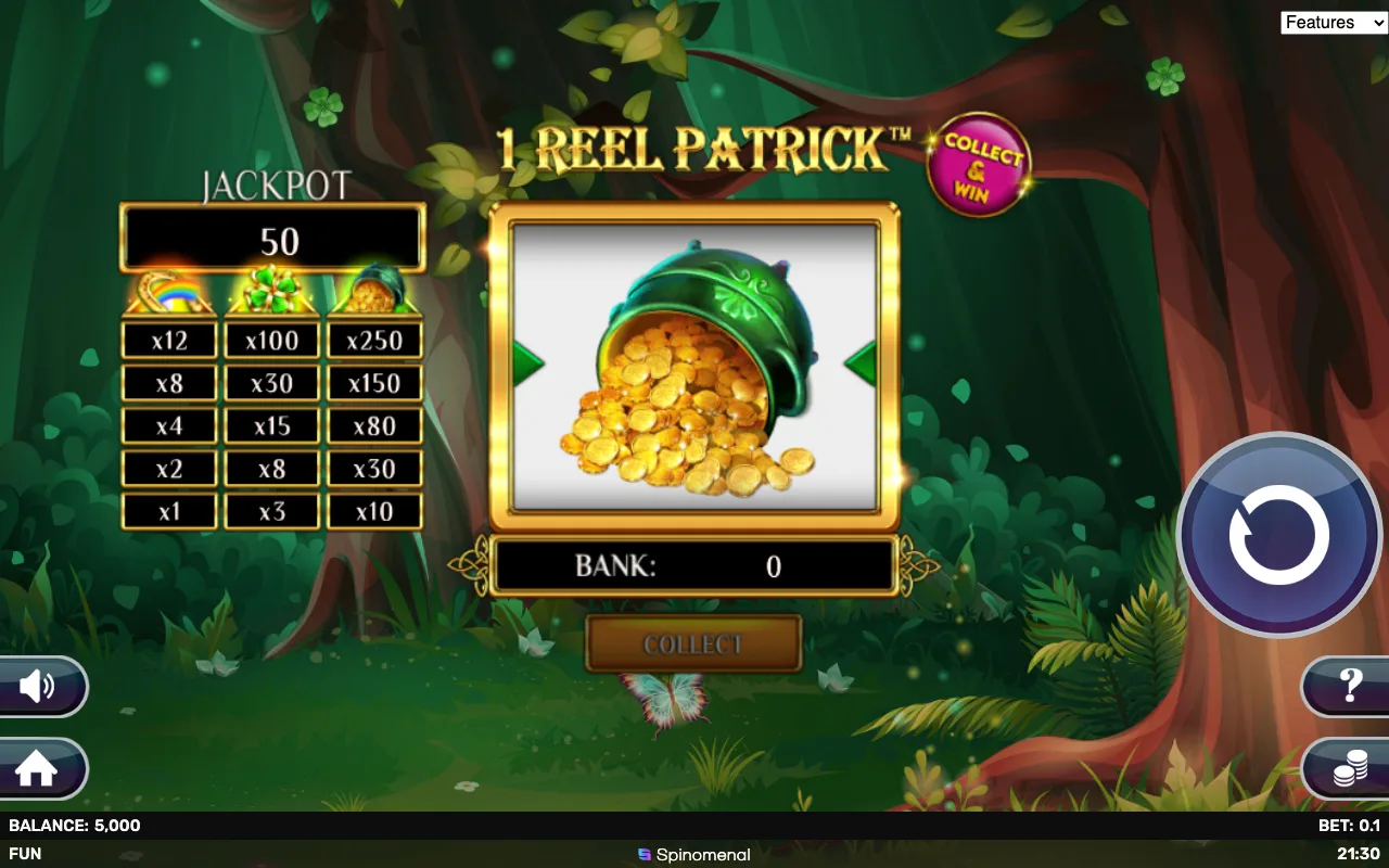 The base game — 1 Reel Patrick