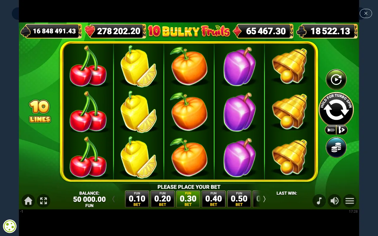 The base game — 10 Bulky Fruits