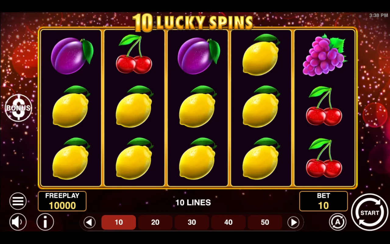 The base game — 10 Lucky Spins