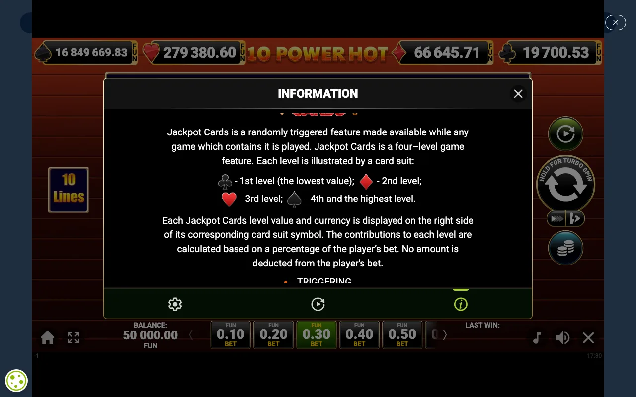 Game rules, page 2 — 10 Power Hot