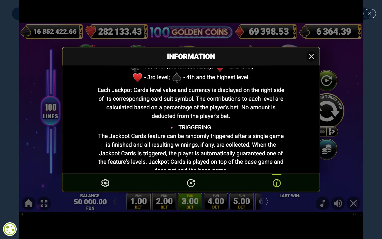 Game rules, page 3 — 100 Golden Coins