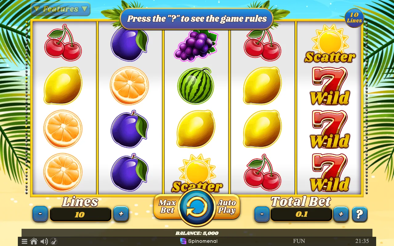 The base game — 100 Juicy Fruits
