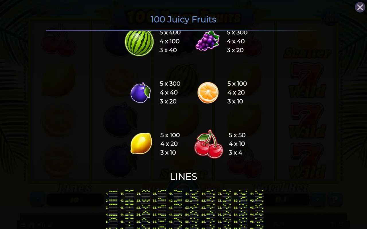 Game rules, page 2 — 100 Juicy Fruits