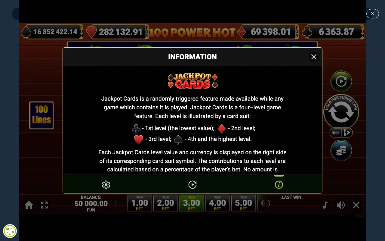 Game rules, page 2 — 100 Power Hot