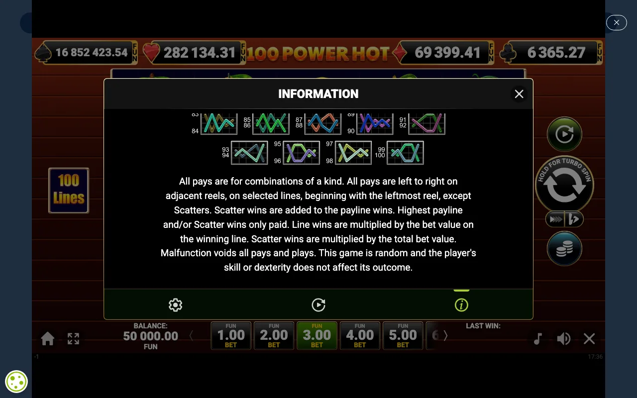 Game rules, page 5 — 100 Power Hot