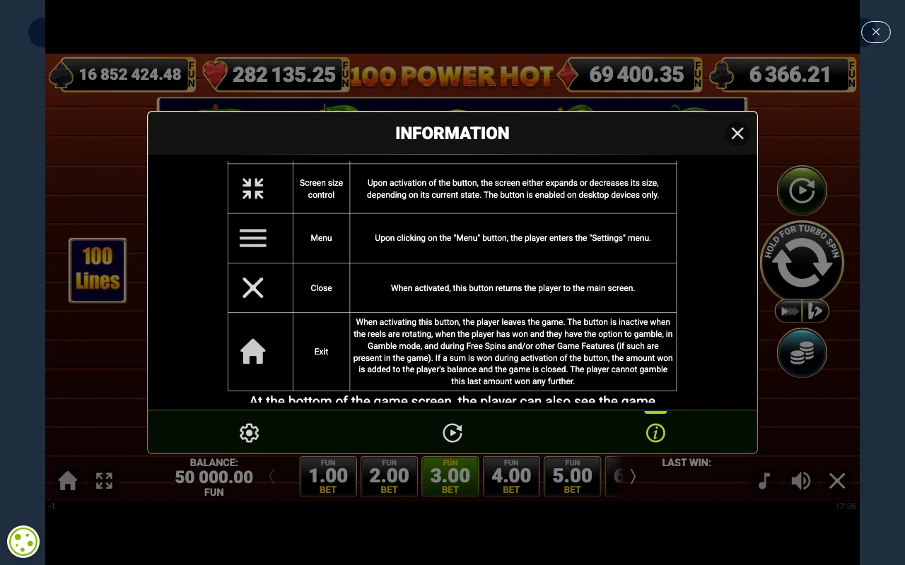 Game rules, page 7 — 100 Power Hot