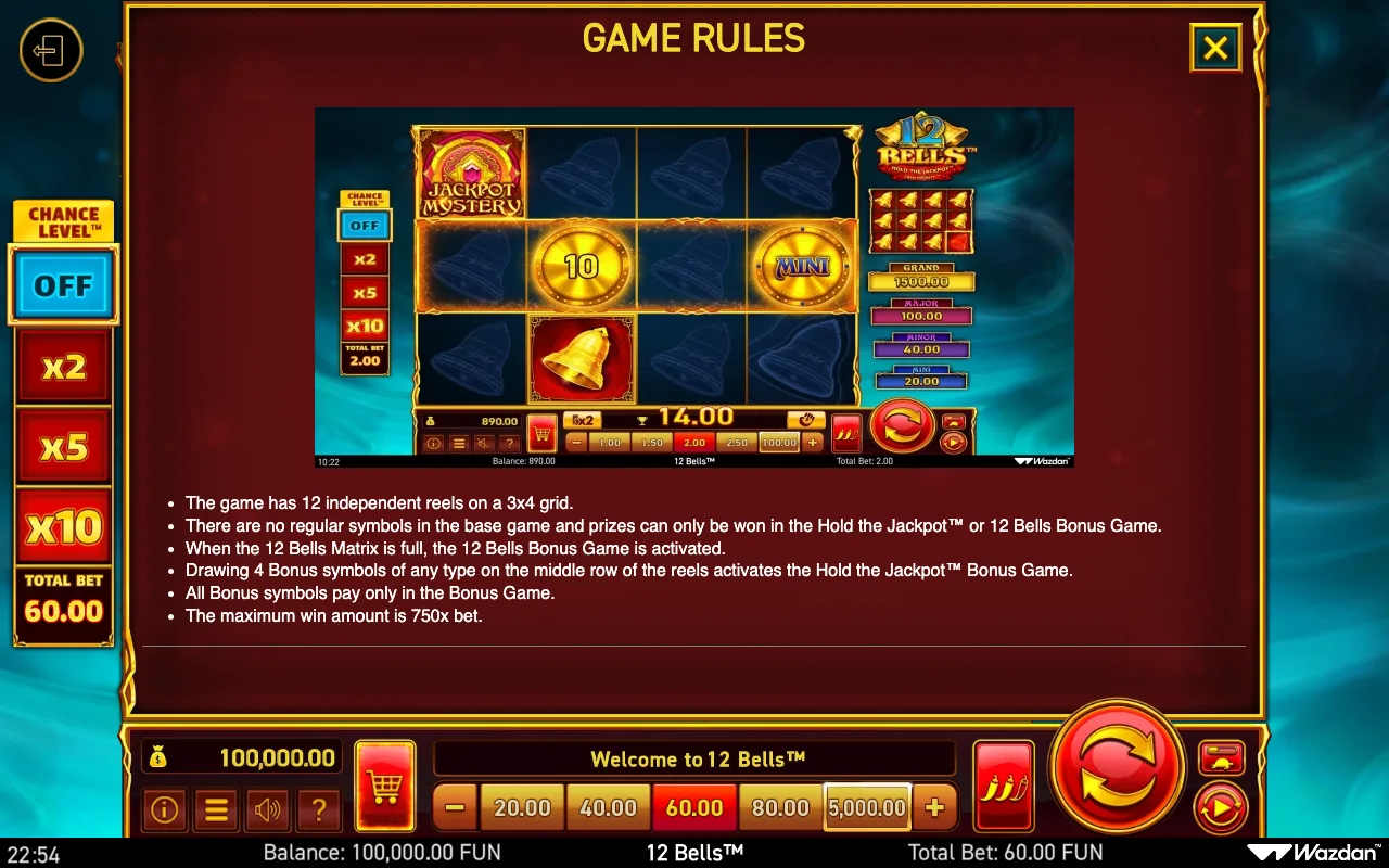 Game rules, page 13 — 12 Bells