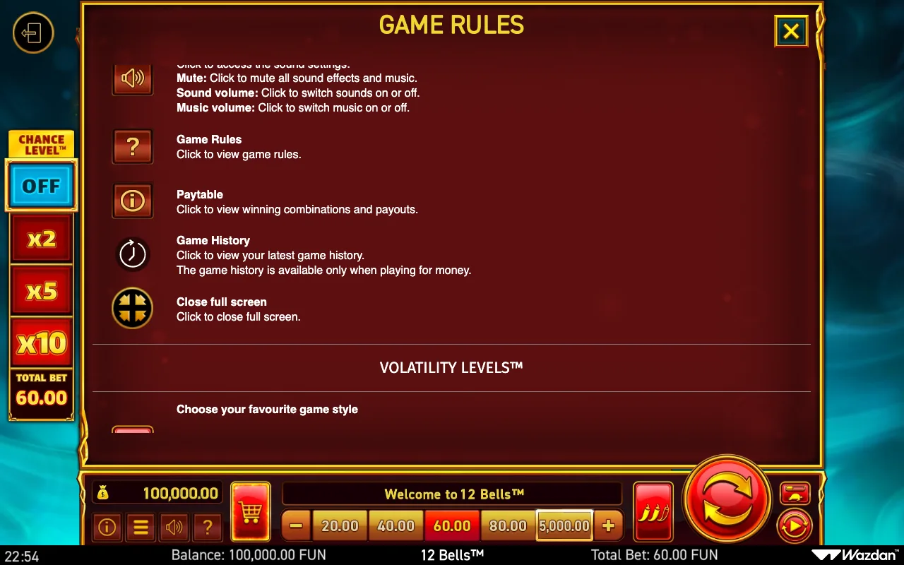 Game rules, page 17 — 12 Bells
