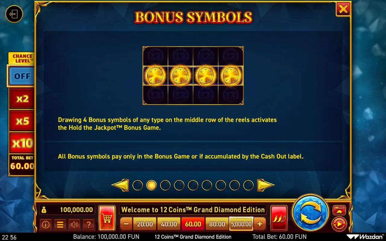 Game rules, page 2 — 12 Coins Grand Diamond Edition