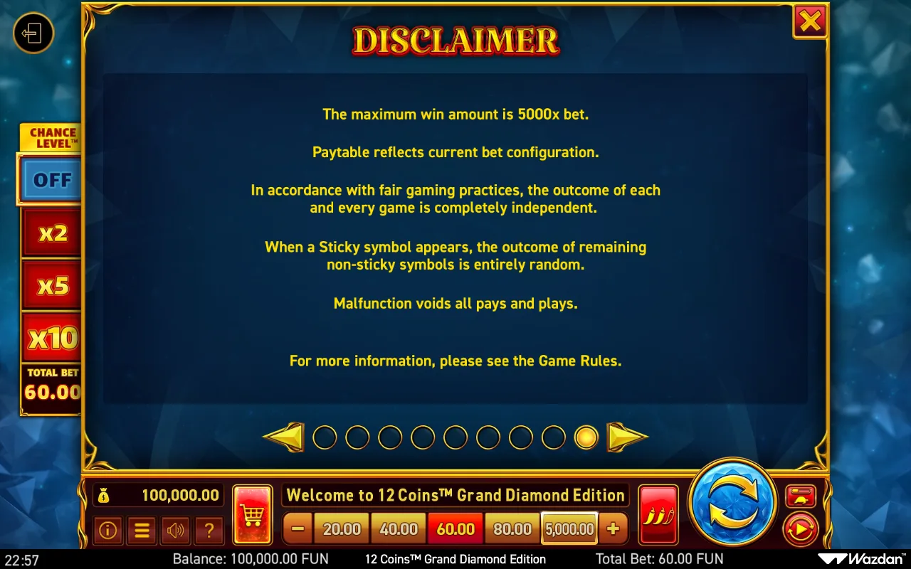 Game rules, page 9 — 12 Coins Grand Diamond Edition