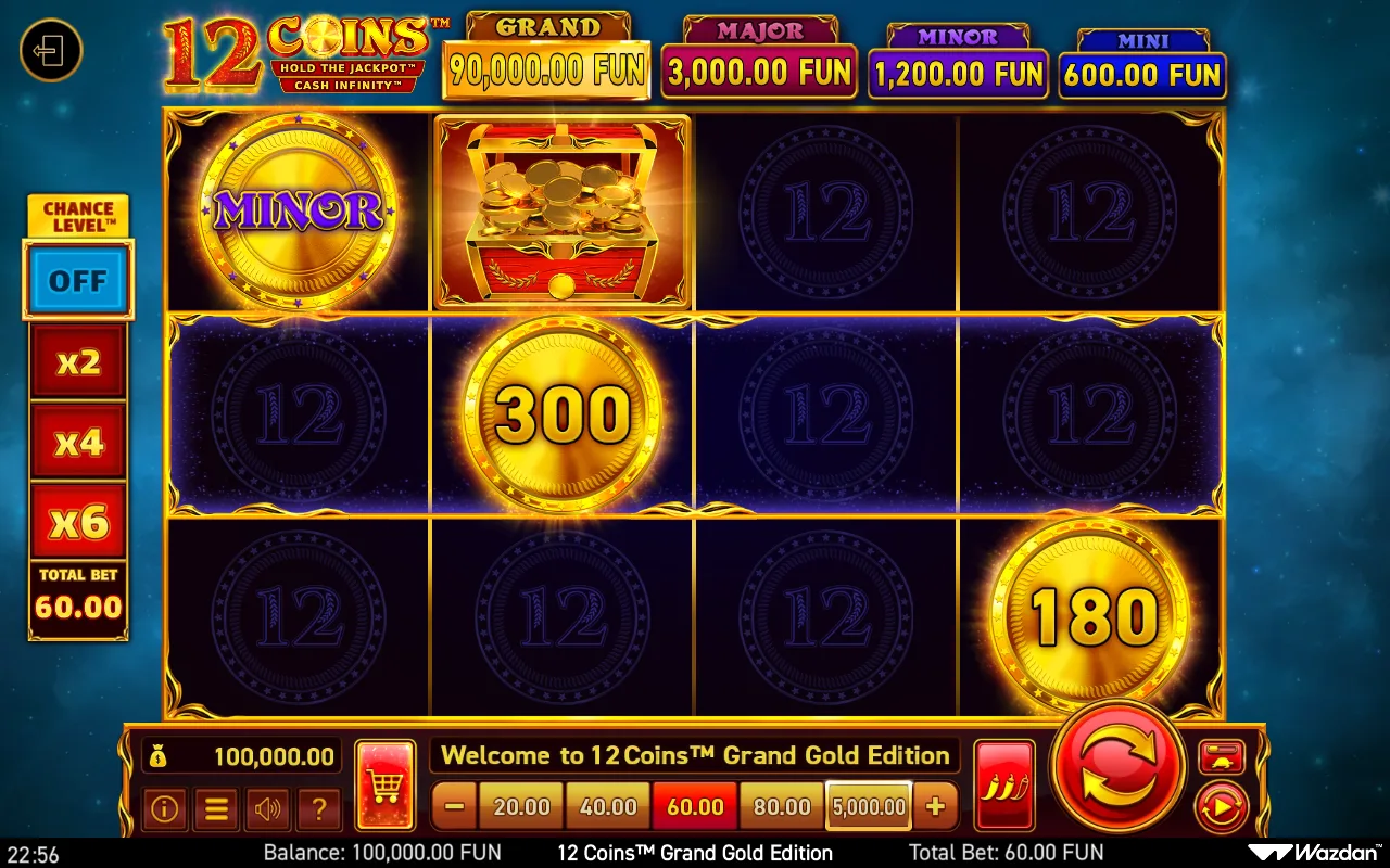 The base game — 12 Coins Grand Gold Edition
