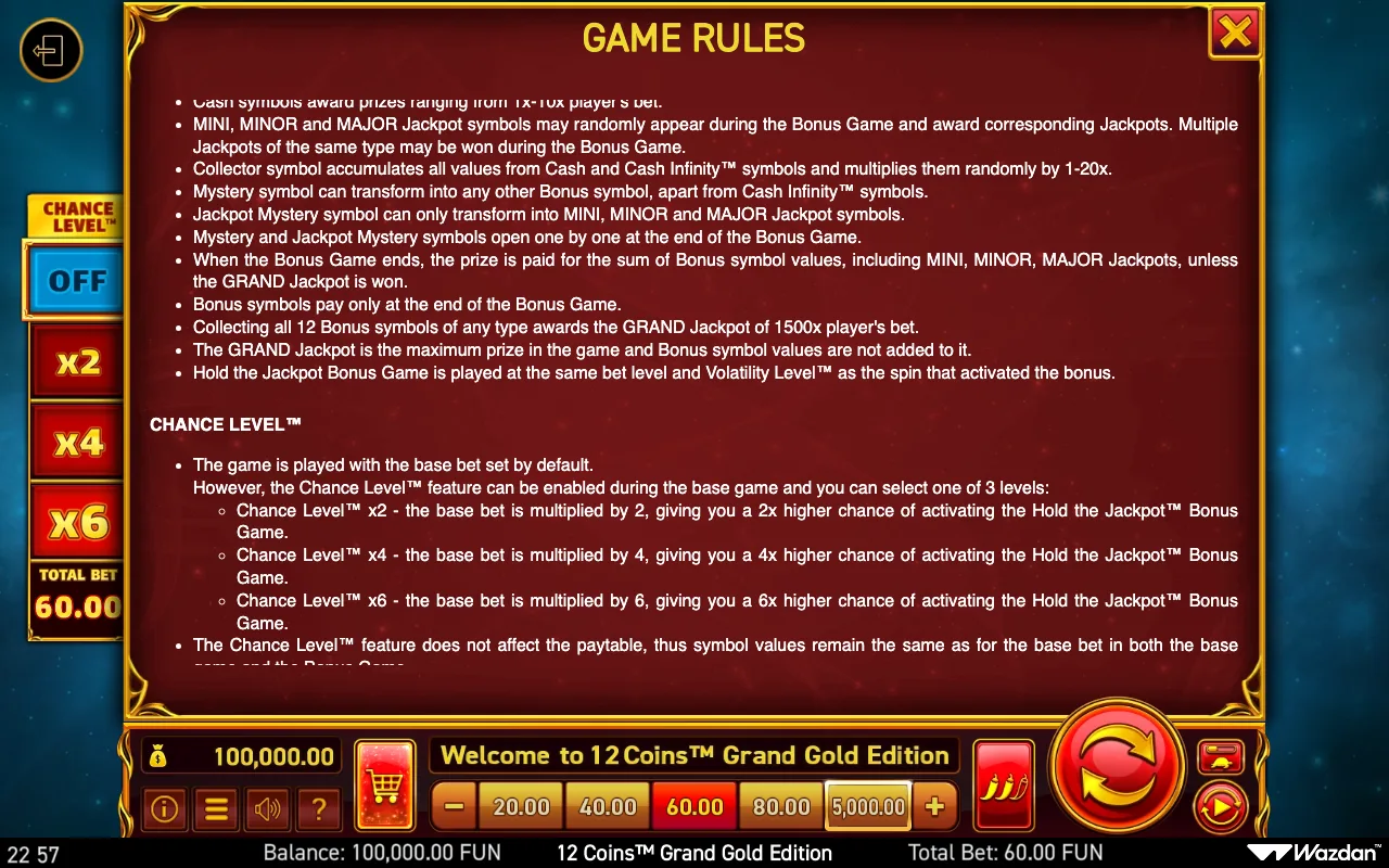 Game rules, page 10 — 12 Coins Grand Gold Edition