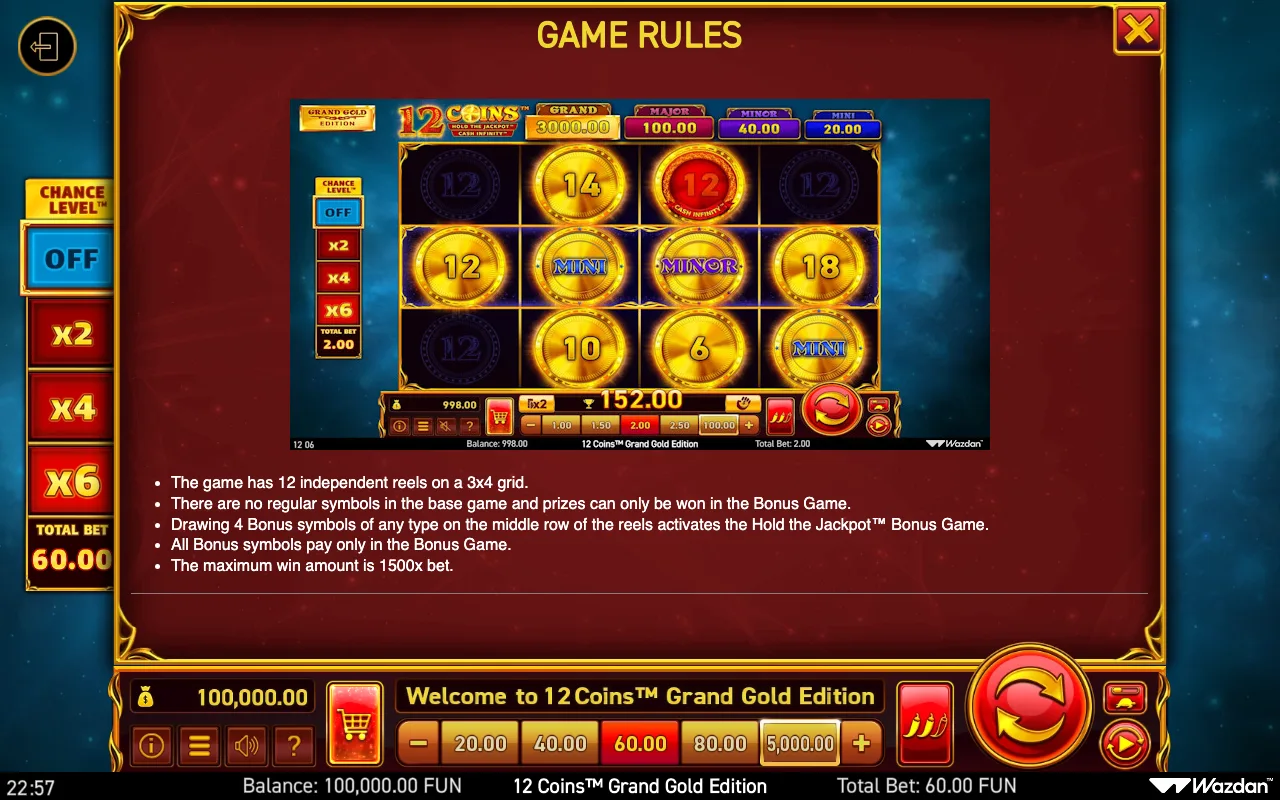 Game rules, page 9 — 12 Coins Grand Gold Edition