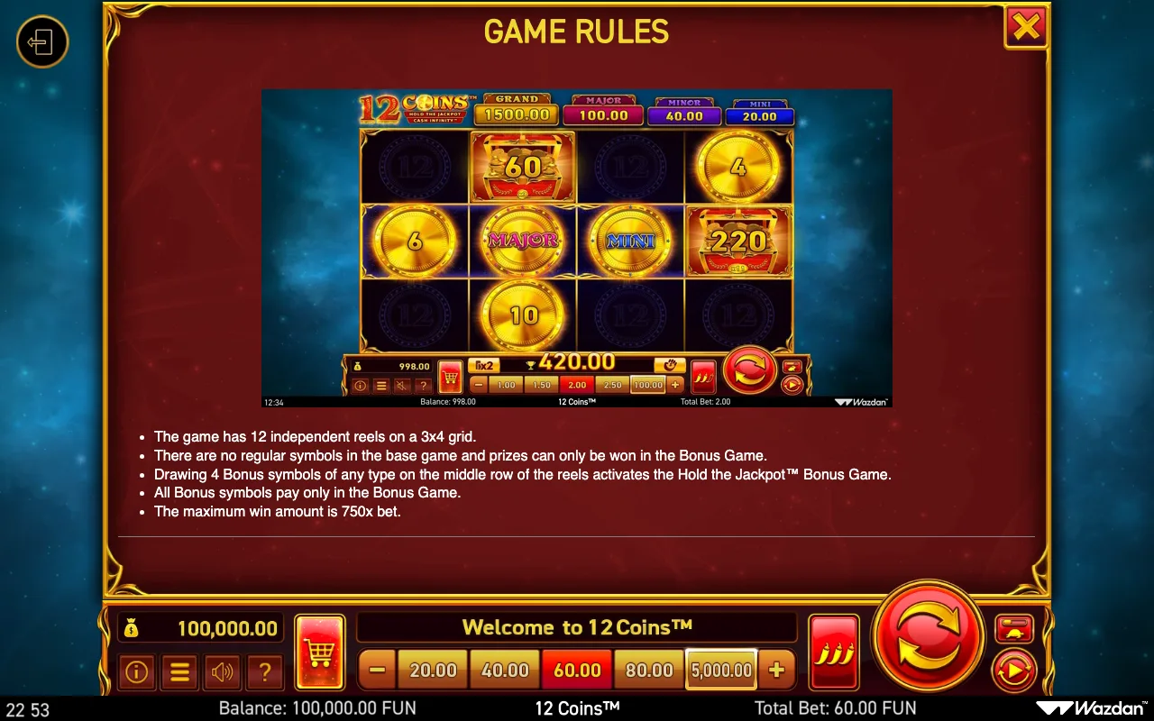 Game rules, page 8 — 12 Coins