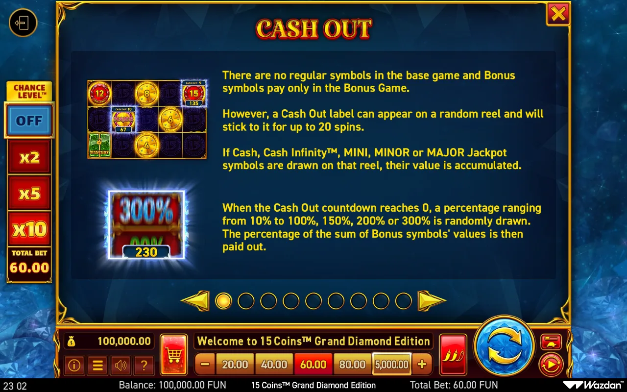Game rules, page 1 — 15 Coins Grand Diamond Edition