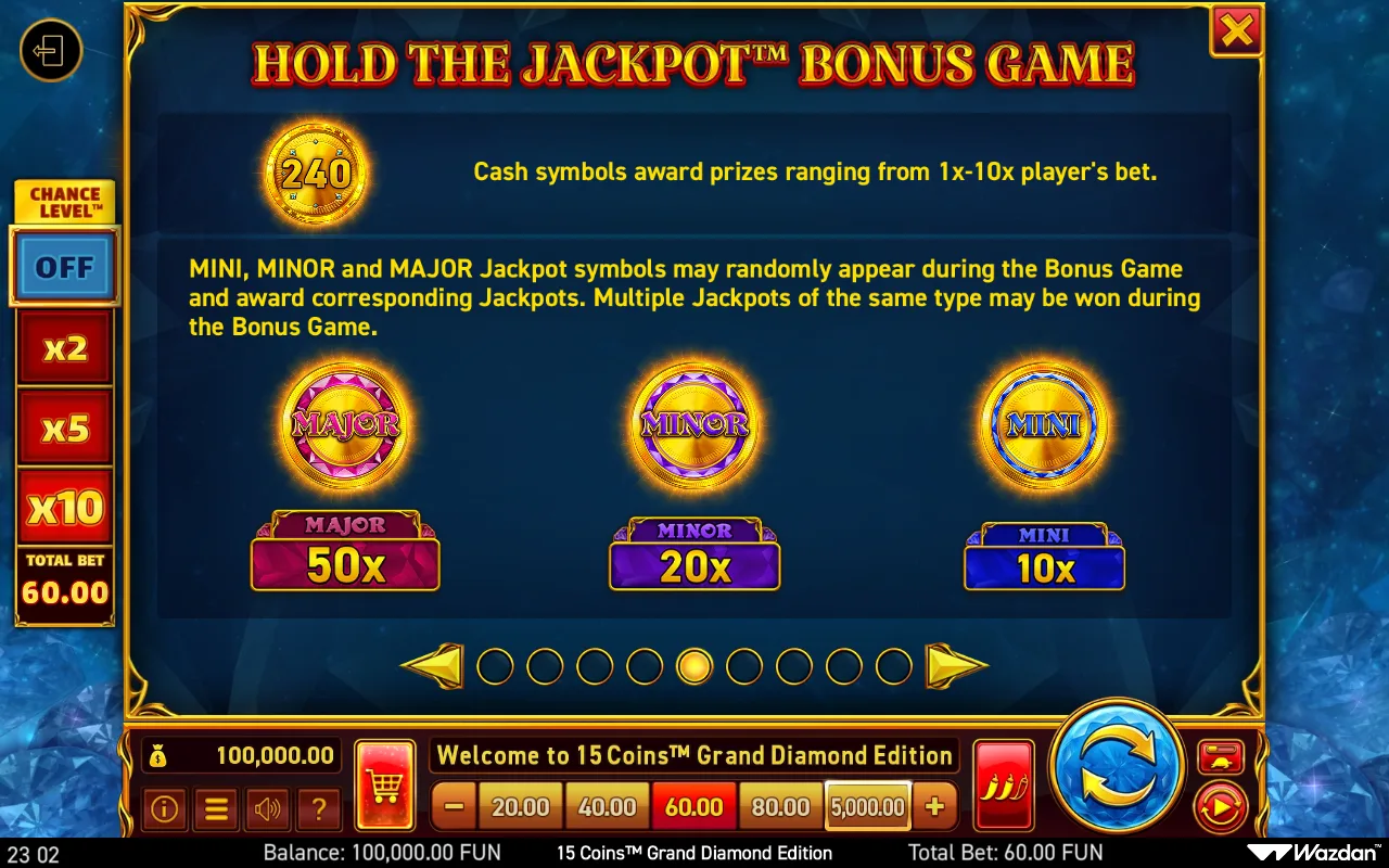 Game rules, page 5 — 15 Coins Grand Diamond Edition