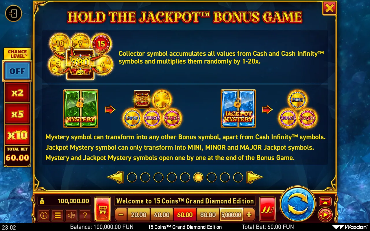 Game rules, page 6 — 15 Coins Grand Diamond Edition