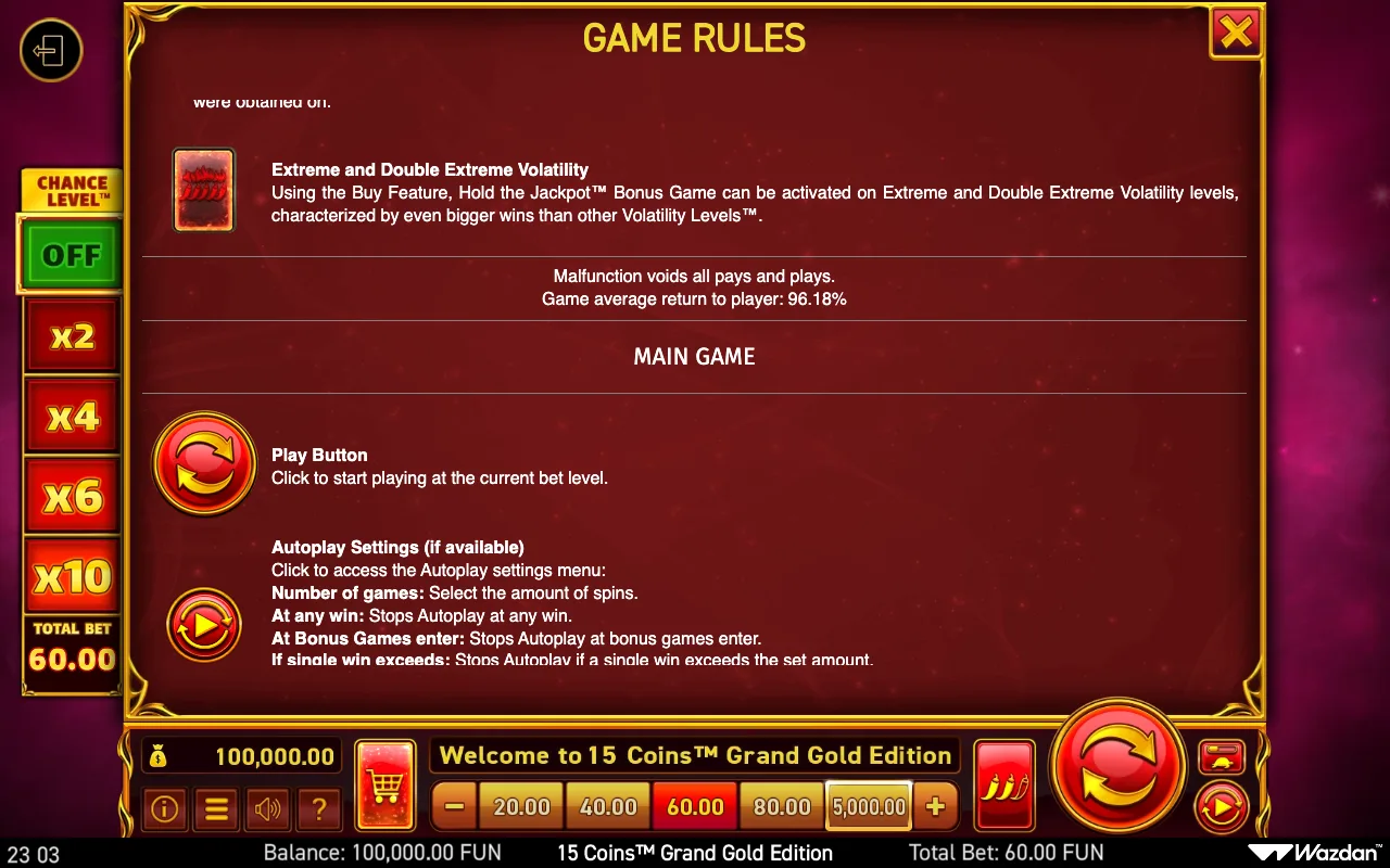 Game rules, page 11 — 15 Coins Grand Gold Edition