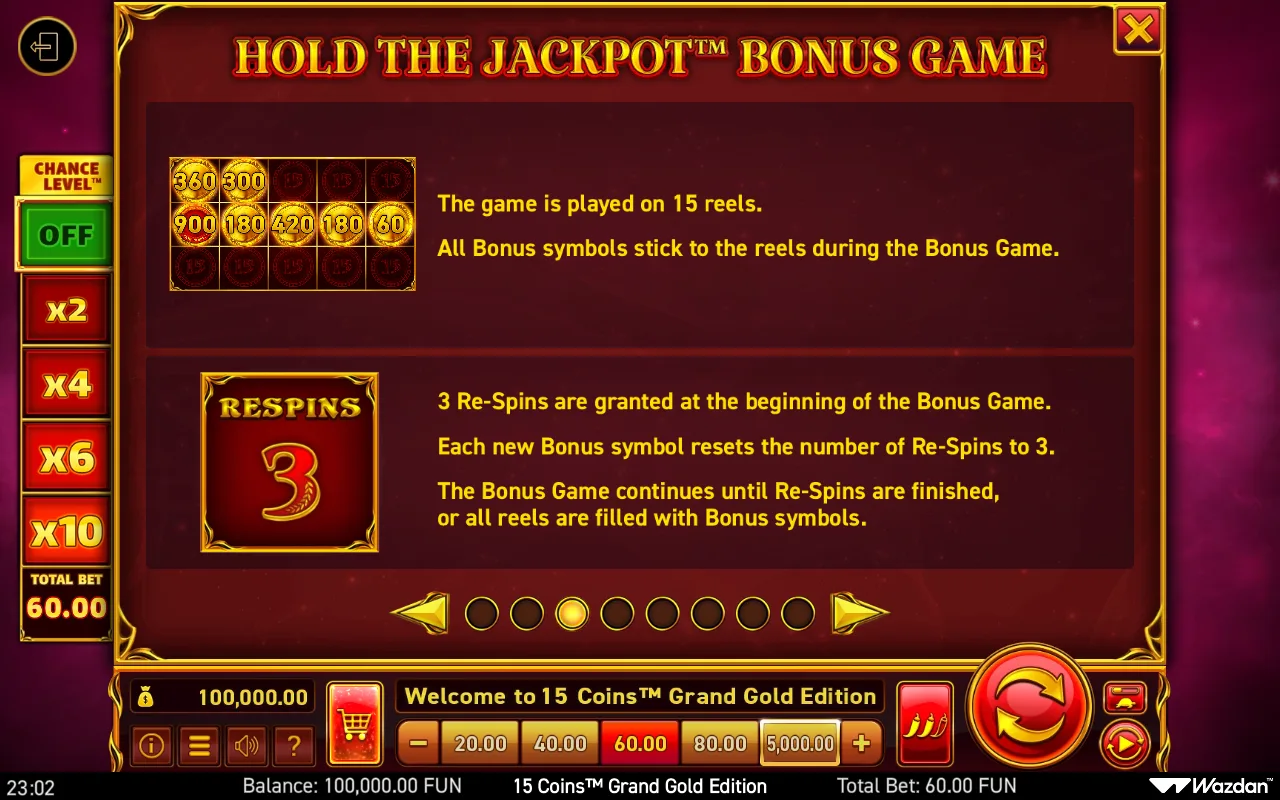 Game rules, page 3 — 15 Coins Grand Gold Edition