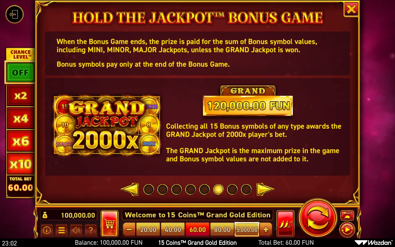 Game rules, page 6 — 15 Coins Grand Gold Edition