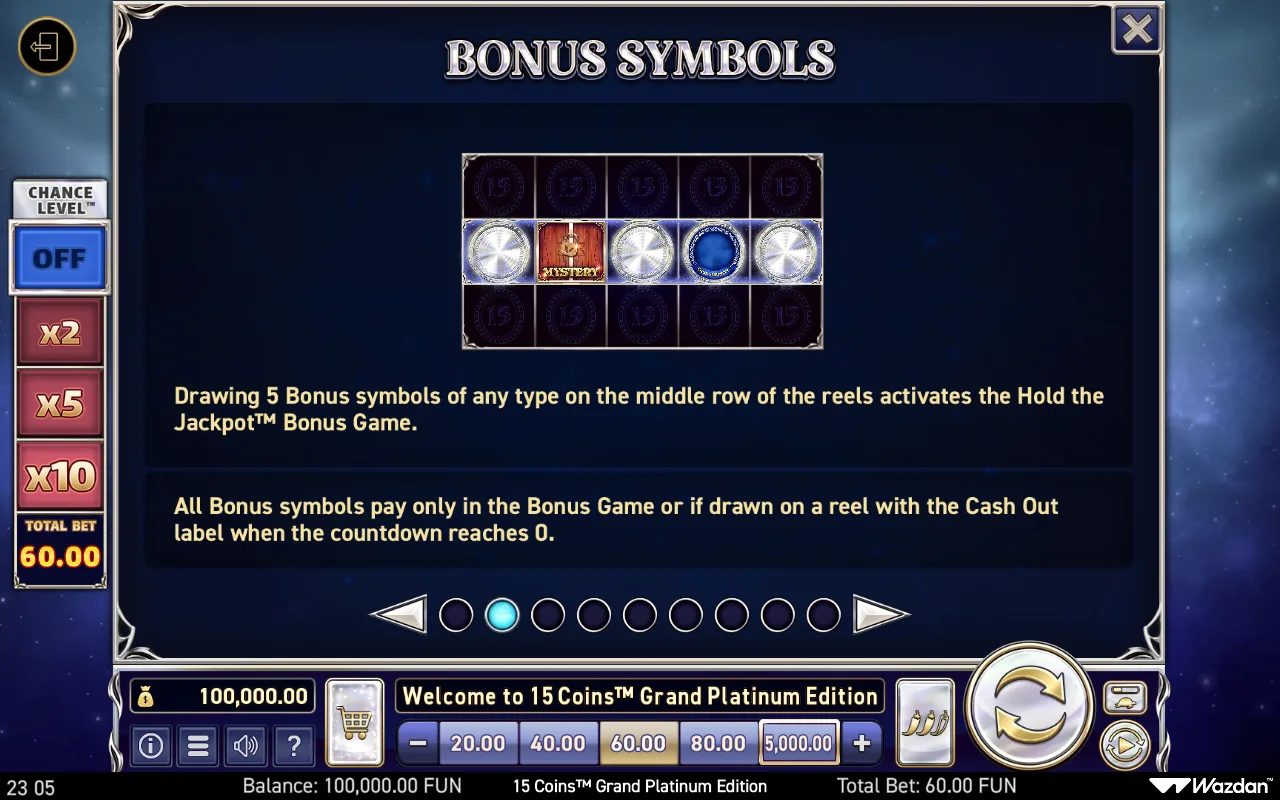 Game rules, page 2 — 15 Coins Grand Platinum Edition