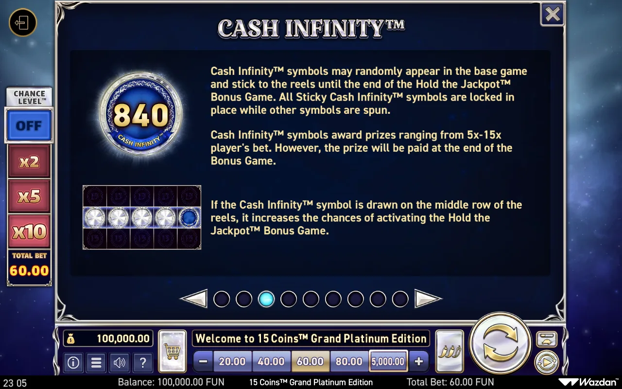 Game rules, page 3 — 15 Coins Grand Platinum Edition