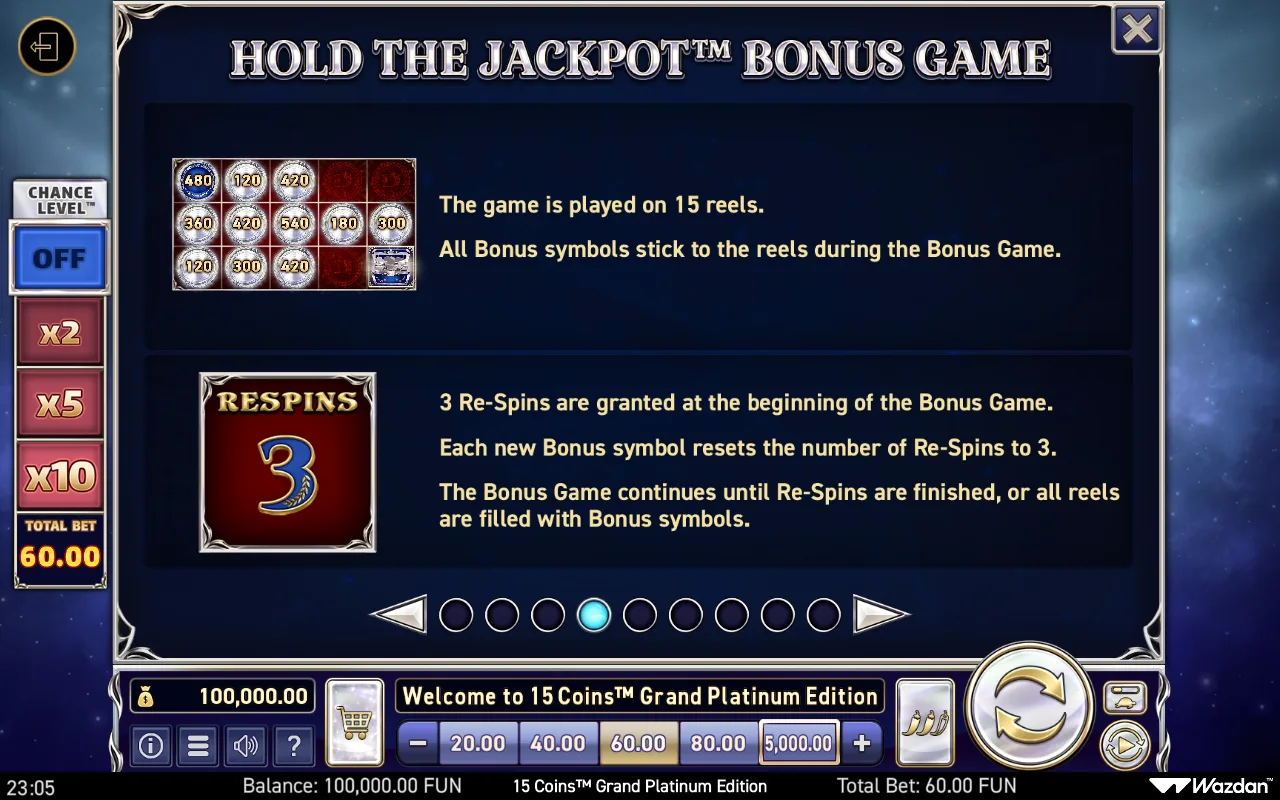 Game rules, page 4 — 15 Coins Grand Platinum Edition