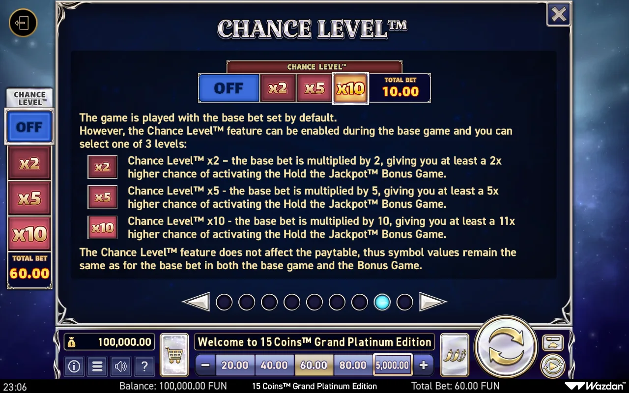Game rules, page 8 — 15 Coins Grand Platinum Edition