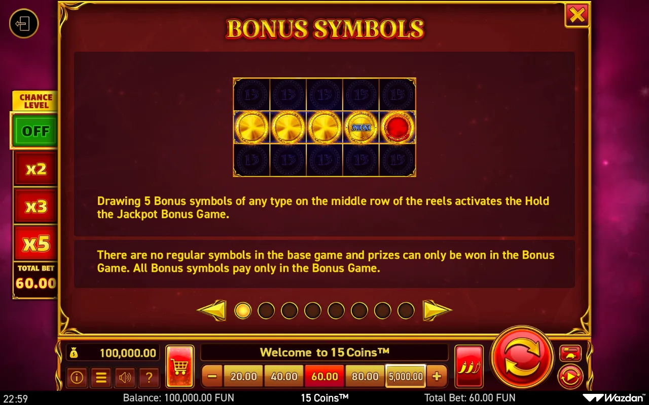 Game rules, page 1 — 15 Coins