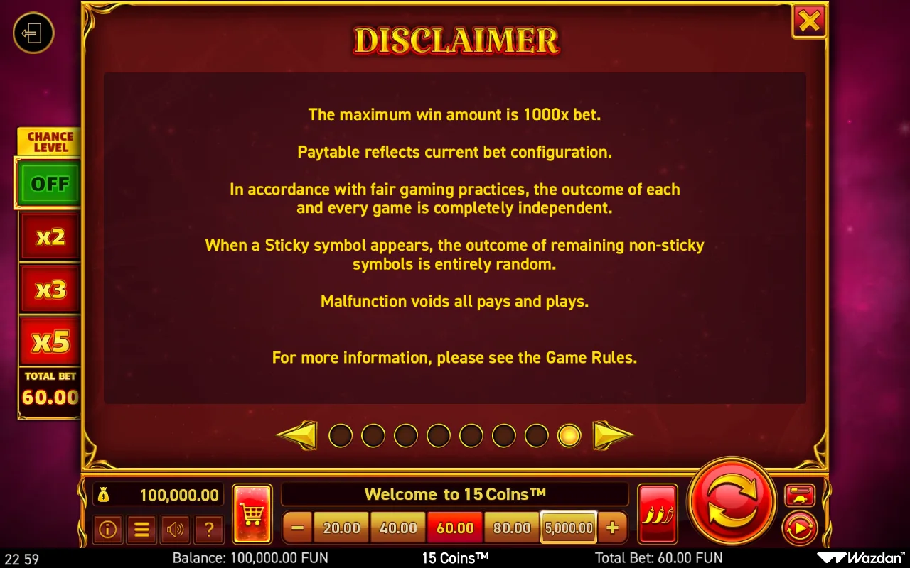 Game rules, page 8 — 15 Coins