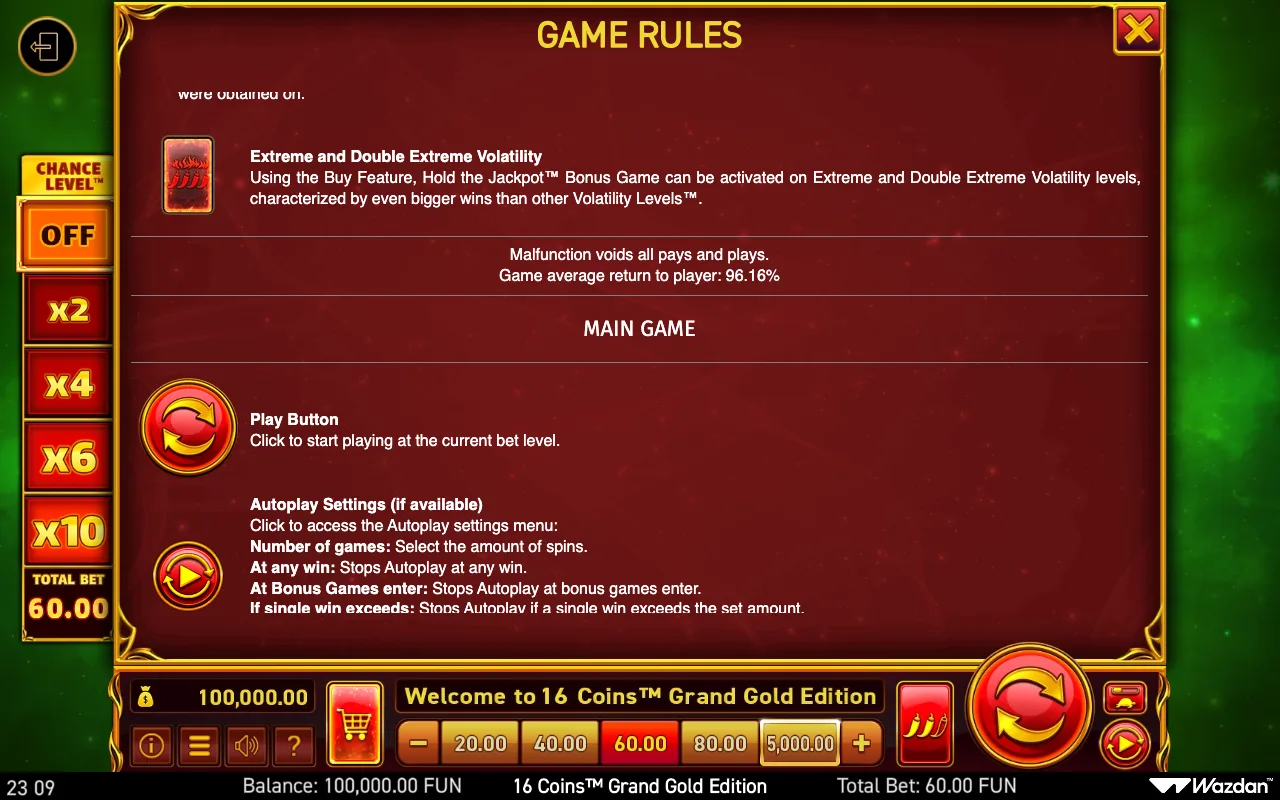 Game rules, page 11 — 16 Coins Grand Gold Edition