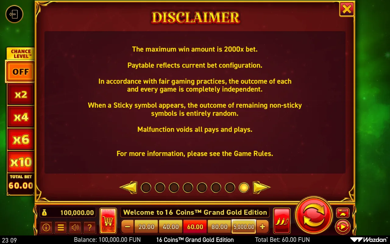 Game rules, page 8 — 16 Coins Grand Gold Edition
