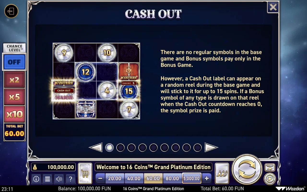 Game rules, page 1 — 16 Coins Grand Platinum Edition