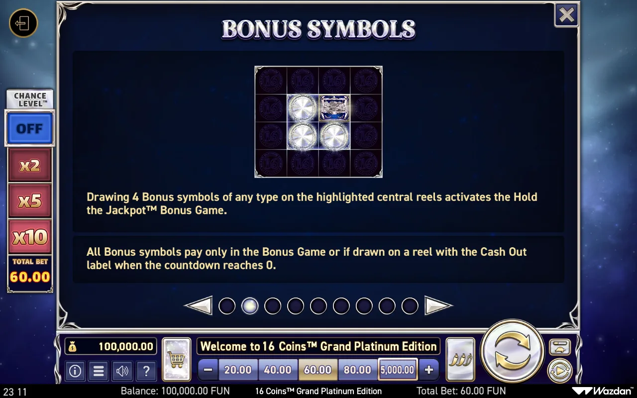 Game rules, page 2 — 16 Coins Grand Platinum Edition