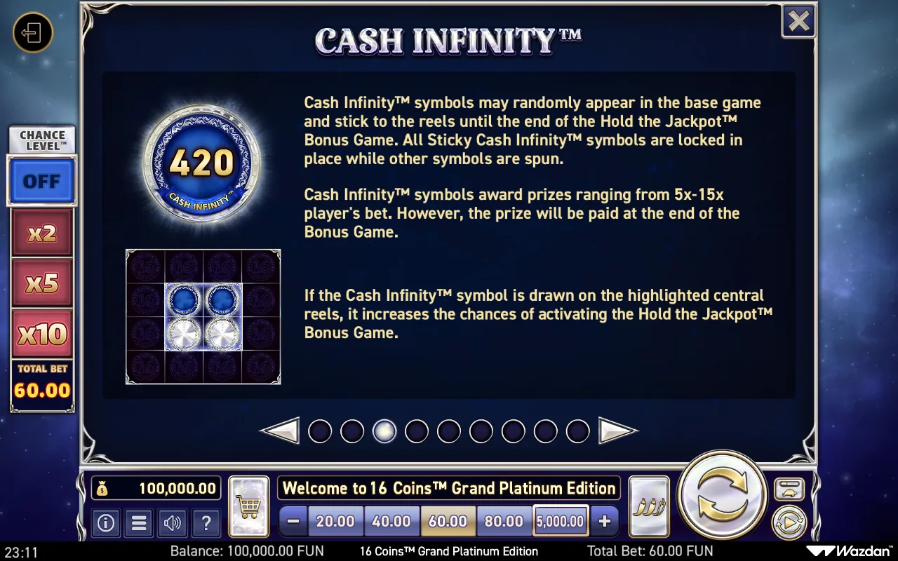 Game rules, page 3 — 16 Coins Grand Platinum Edition