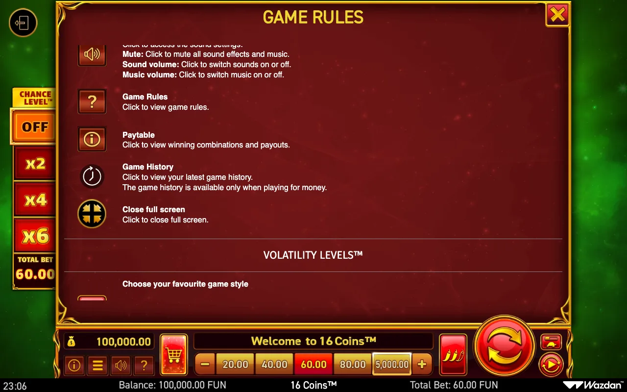 Game rules, page 13 — 16 Coins
