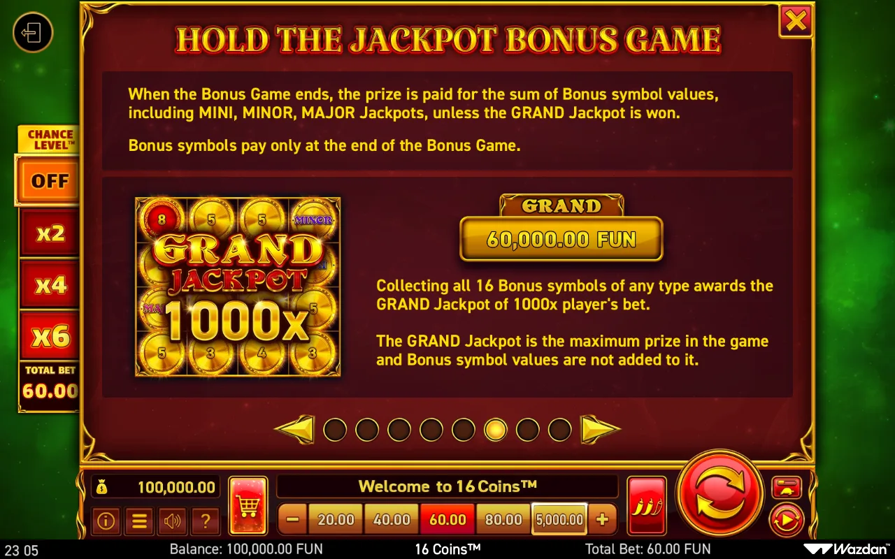 Game rules, page 6 — 16 Coins