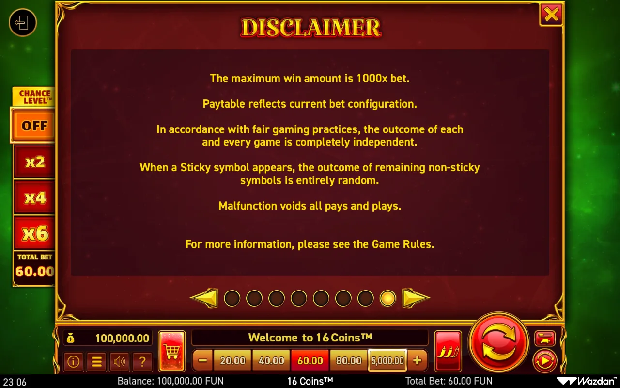 Game rules, page 8 — 16 Coins