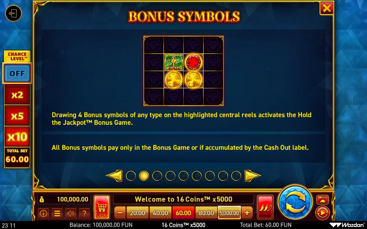 Game rules, page 2 — 16 Coins X5000