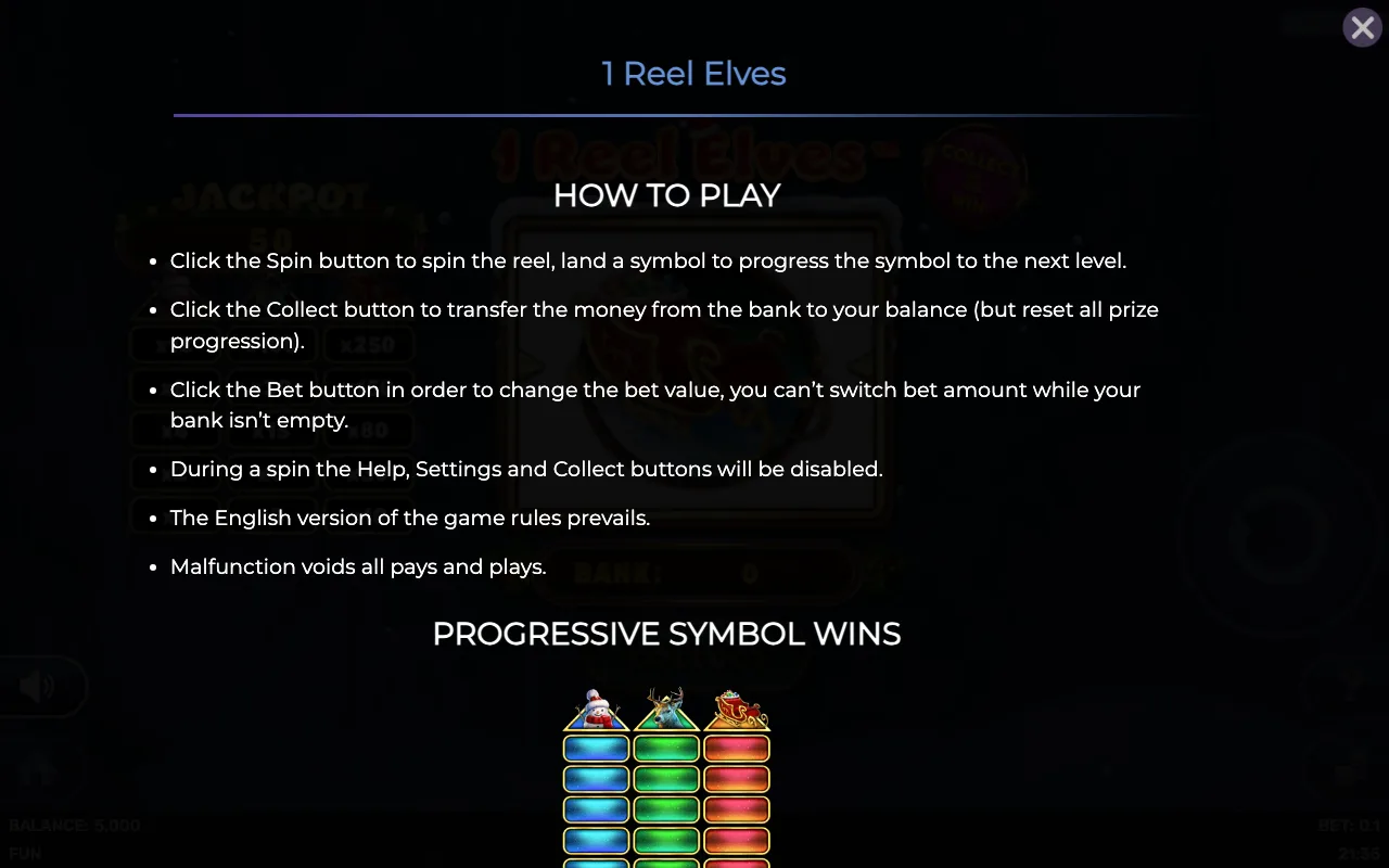 How to play — 1reel Elves