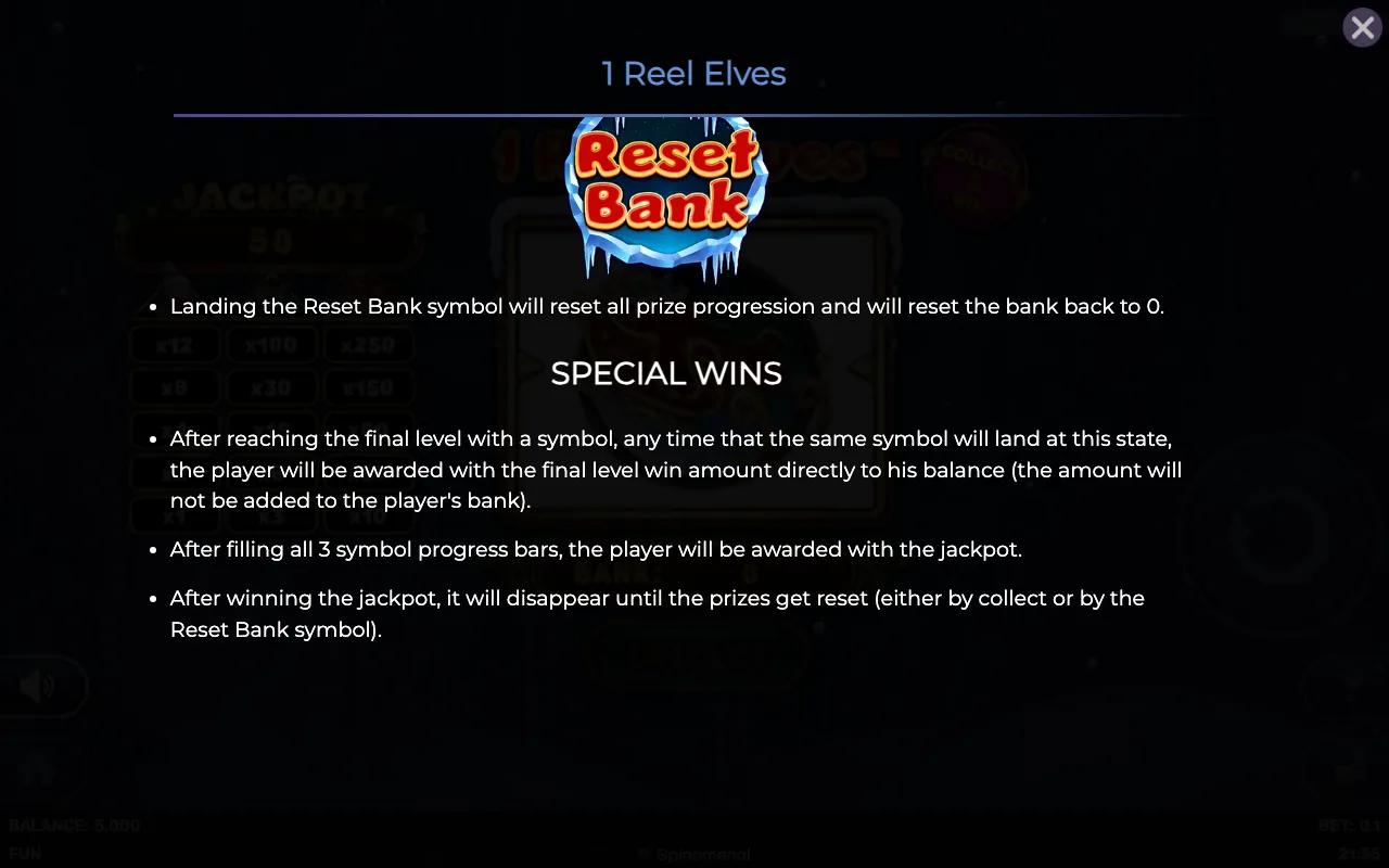 Special wins — 1reel Elves