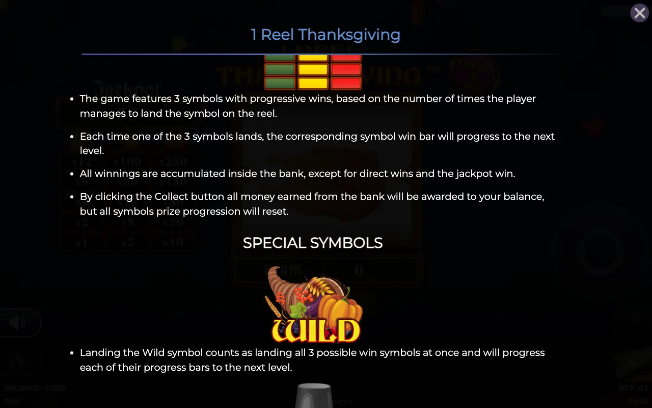 Game rules, page 2 — 1reel Thanksgiving