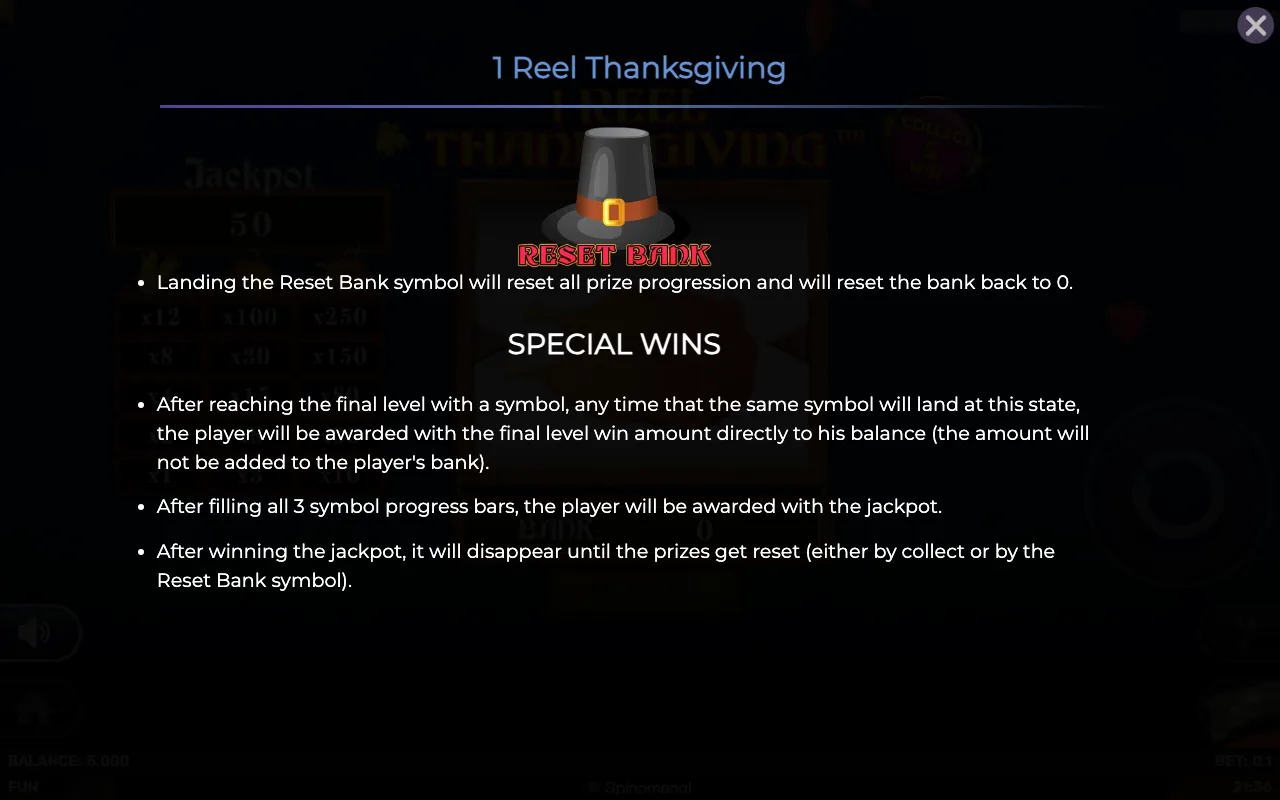 Special wins — 1reel Thanksgiving