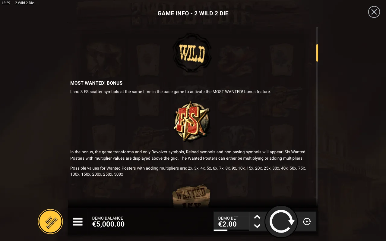 Game rules, page 2 — 2 Wild 2 Die